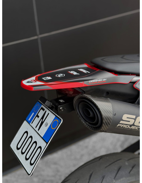 Support de plaque réglable moyen SM PROJECT - DUCATI 698 HYPERMOTARD