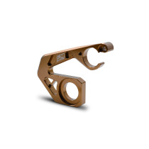 Support étrier de frein + protection capteur de vitesse bronze SM PROJECT - TM RACING 125 à 530 à partir de 2015