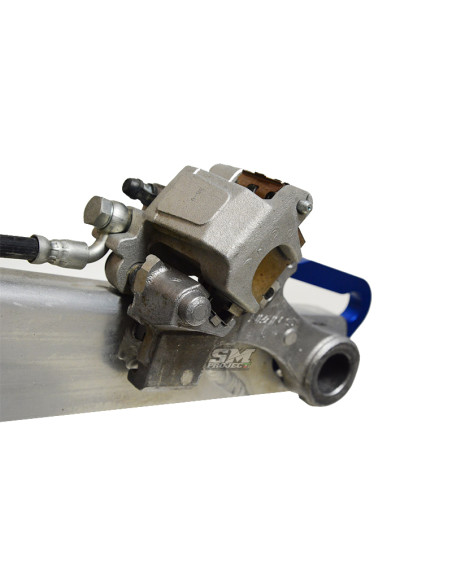 Support étrier de frein + protection capteur de vitesse bronze SM PROJECT - TM RACING 125 à 530 à partir de 2015