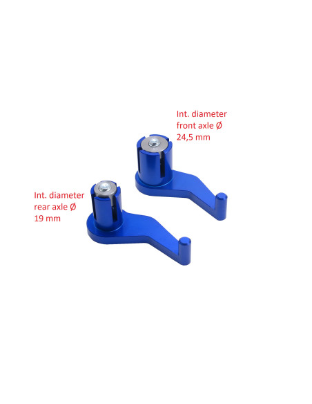 Système de démontage rapide d'axe de roue SM PROJECT - La paire - Axe arrière 25mm - TM RACING 125 à 530 à partir de 2015