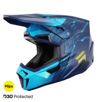 Casque cross Shot 2027 Lite Volt - Bleu Pearl