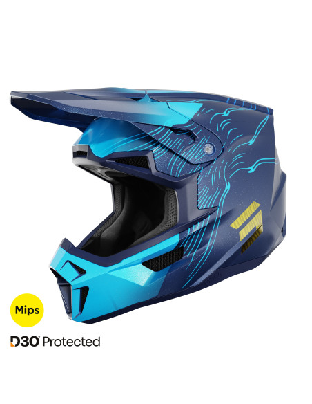 Casque cross Shot 2027 Lite Volt - Bleu Pearl