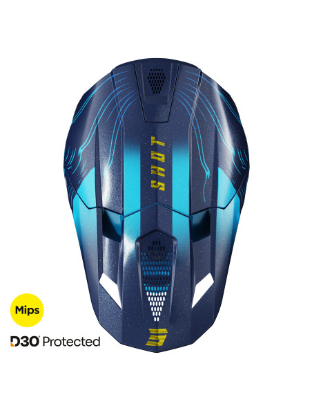 Casque cross Shot 2027 Lite Volt - Bleu Pearl