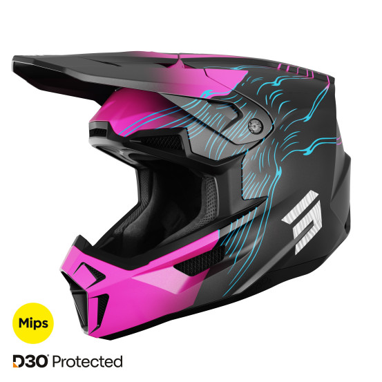 Casque cross Shot 2027 Lite Volt - Rose Mat