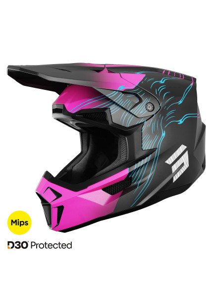 Casque cross Shot 2027 Lite Volt - Rose Mat