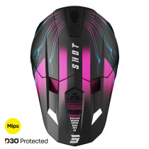 Casque cross Shot 2027 Lite Volt - Rose Mat 2