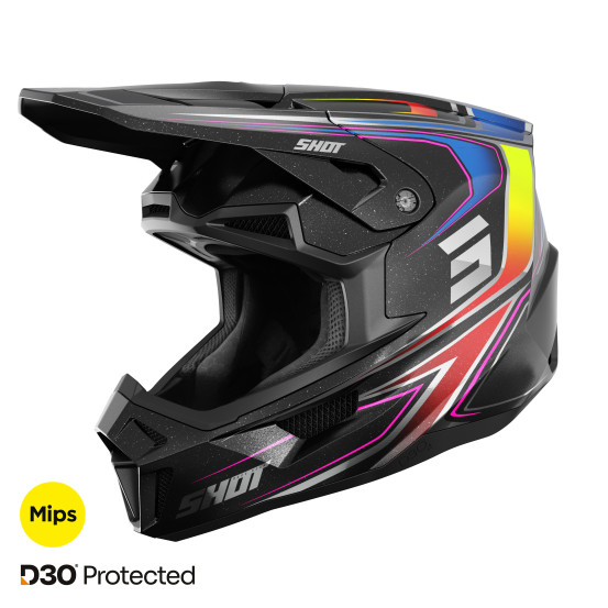 Casque cross Shot 2027 Lite Glory - Noir Pearl