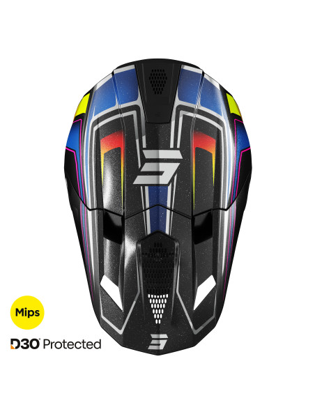 Casque cross Shot 2027 Lite Glory - Noir Pearl