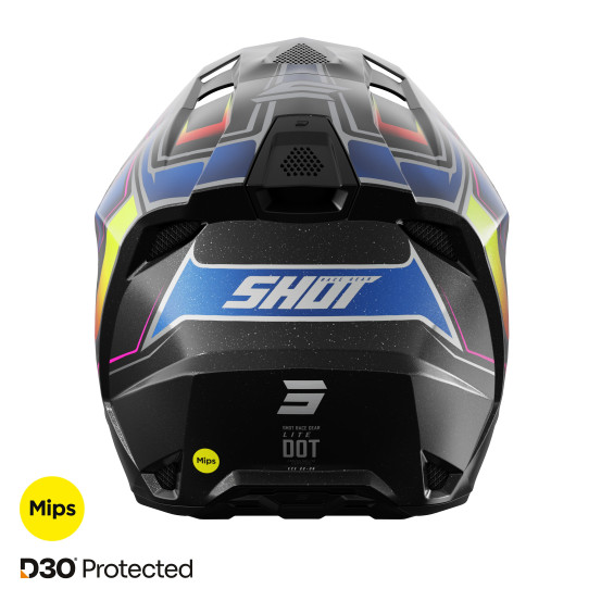 Casque cross Shot 2027 Lite Glory - Noir Pearl