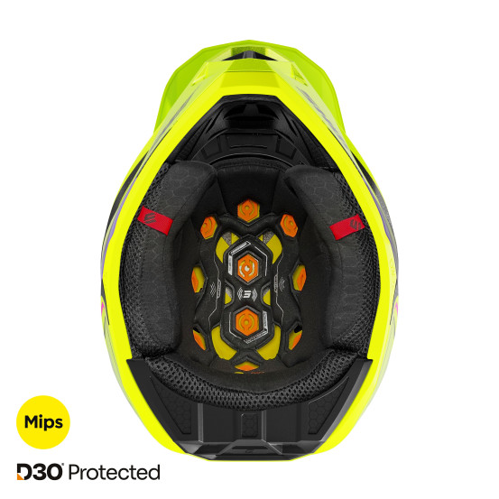 Casque cross Shot 2027 Lite Glory - Jaune Fluo Pearl