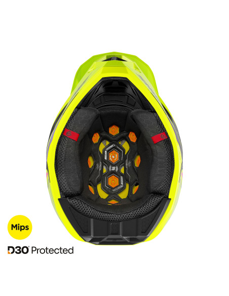 Casque cross Shot 2027 Lite Glory - Jaune Fluo Pearl