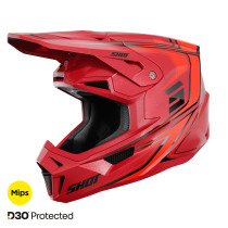 Casque cross Shot 2027 Lite Glory - Rouge Pearl