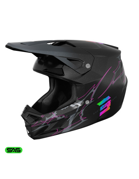 Casque cross Shot 2027 Speed Rac - Noir Pearl