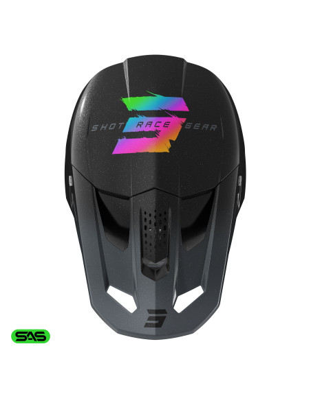 Casque cross Shot 2027 Speed Rac - Noir Pearl