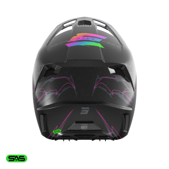Casque cross Shot 2027 Speed Rac - Noir Pearl