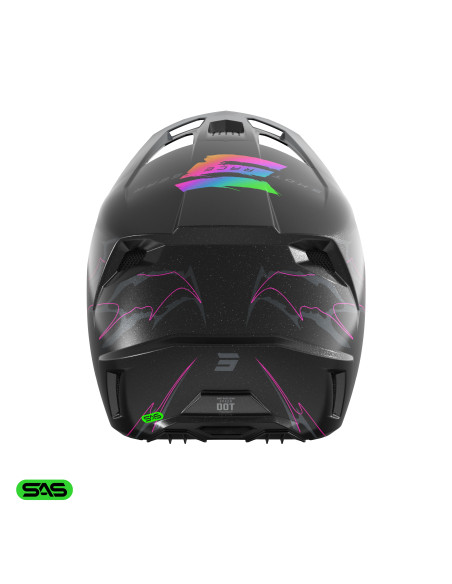 Casque cross Shot 2027 Speed Rac - Noir Pearl