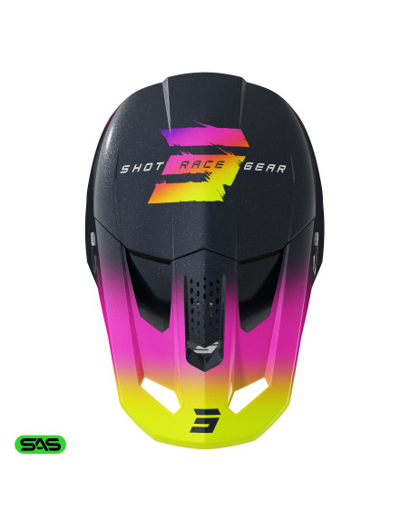Casque cross Shot 2027 Speed Rac - Bleu Pearl