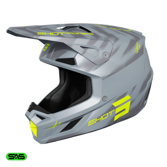 Casque cross Shot 2027 Speed Tiger - Gris Mat