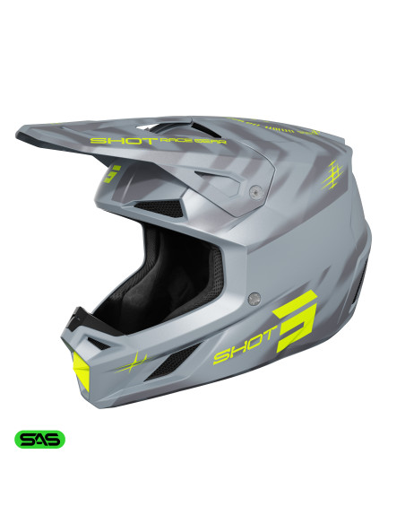 Casque cross Shot 2027 Speed Tiger - Gris Mat
