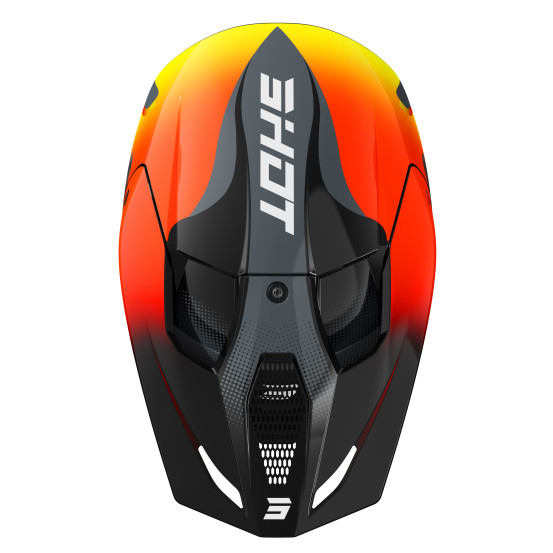 Casque cross Shot 2027 Furious Zebra - Jaune Fluo Brillant
