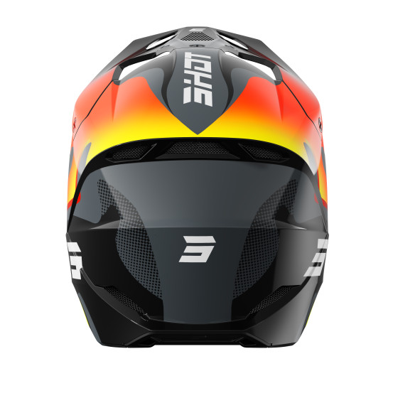 Casque cross Shot 2027 Furious Zebra - Jaune Fluo Brillant