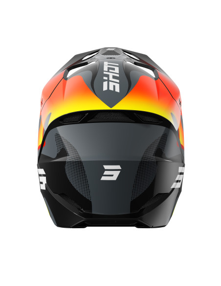 Casque cross Shot 2027 Furious Zebra - Jaune Fluo Brillant