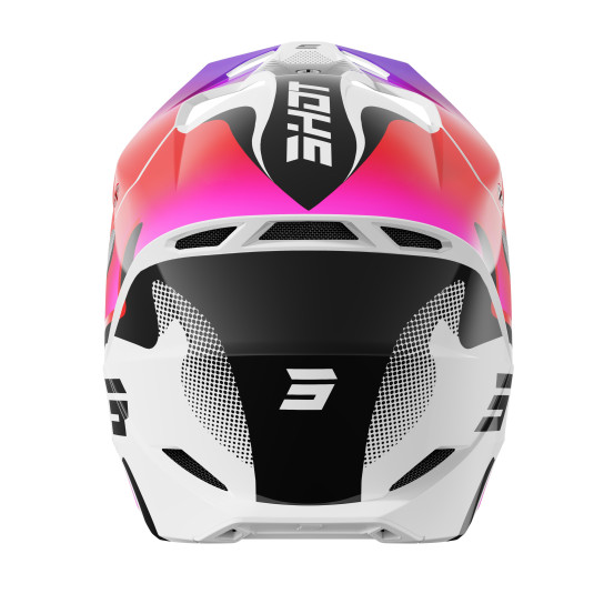 Casque cross Shot 2027 Furious Zebra - Rose Brillant