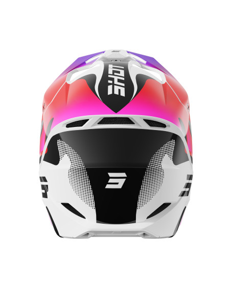Casque cross Shot 2027 Furious Zebra - Rose Brillant
