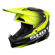 Casque cross Shot 2027 Furious Stream - Jaune Fluo Mat