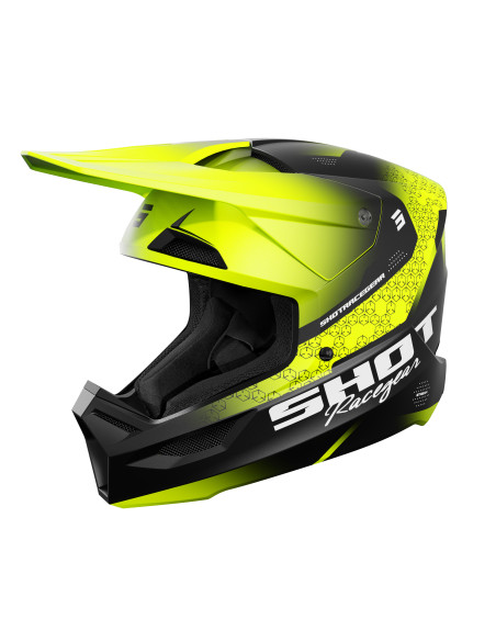 Casque cross Shot 2027 Furious Stream - Jaune Fluo Mat