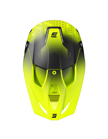 Casque cross Shot 2027 Furious Stream - Jaune Fluo Mat