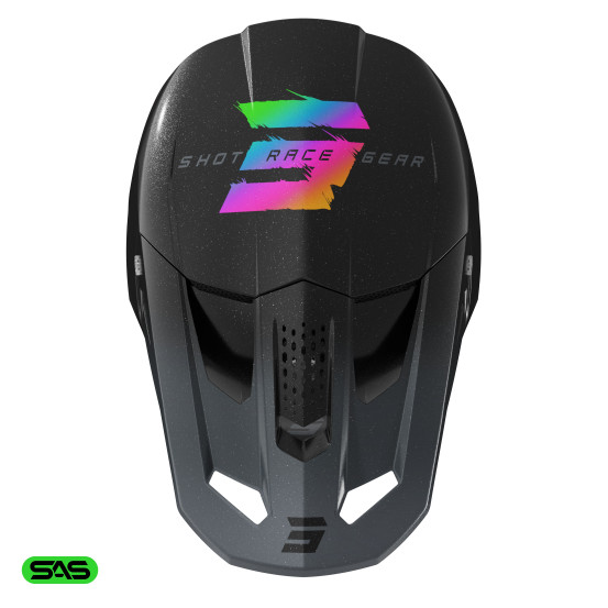 Casque cross enfant Shot 2027 Speed Rac - Noir Pearl