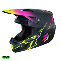 Casque cross enfant Shot 2027 Speed Rac - Bleu Pearl