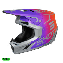Casque cross enfant Shot 2027 Speed Side - Violet Mat