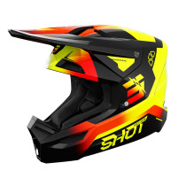 Casque cross enfant Shot 2027 Furious Rocket - Jaune Fluo Brillant
