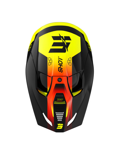 Casque cross enfant Shot 2027 Furious Rocket - Jaune Fluo Brillant