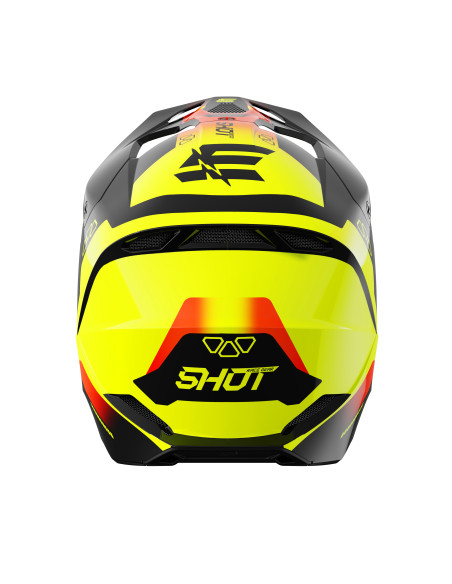Casque cross enfant Shot 2027 Furious Rocket - Jaune Fluo Brillant
