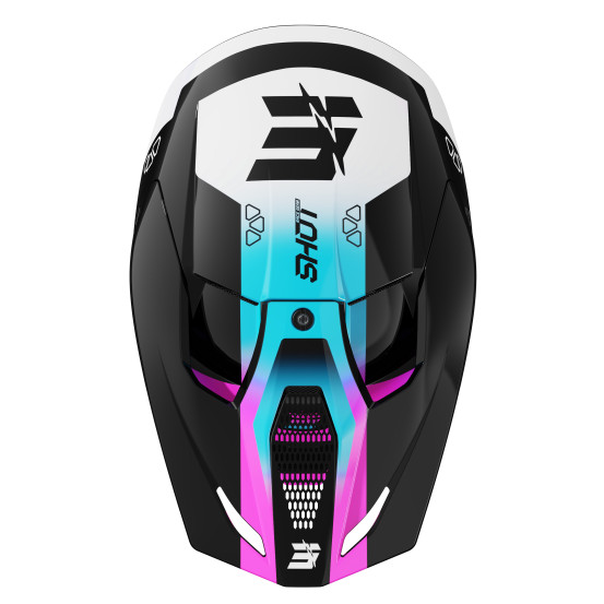 Casque cross enfant Shot 2027 Furious Rocket - Rose Brillant