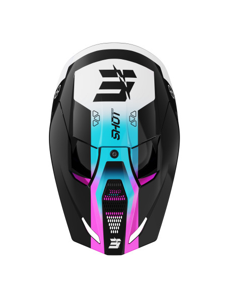 Casque cross enfant Shot 2027 Furious Rocket - Rose Brillant
