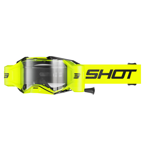 Masque cross Shot 2027 Lite Roll-Off Slash - Jaune Fluo Brillant