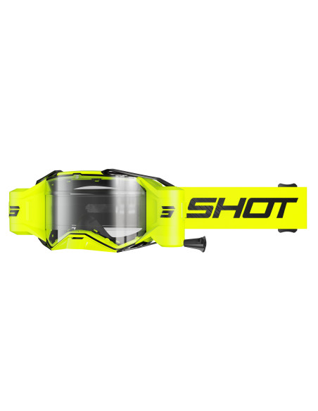 Masque cross Shot 2027 Lite Roll-Off Slash - Jaune Fluo Brillant