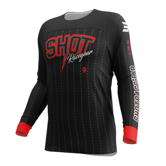 Maillot cross Shot 2027 Contact Dawg - Noir
