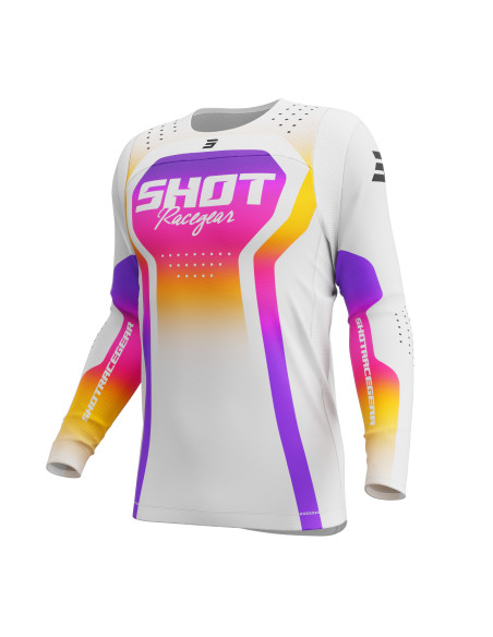 Maillot cross Shot 2027 Contact Stream - Blanc