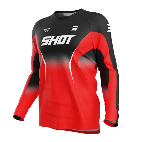 Maillot cross Shot 2027 Draw Clash - Rouge