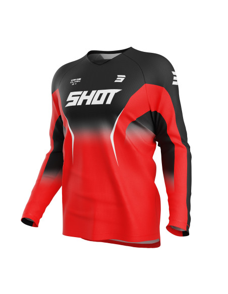 Maillot cross Shot 2027 Draw Clash - Rouge
