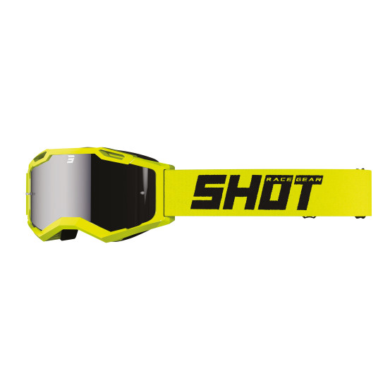 Masque cross enfant Shot 2027 Rocket 2.0 Solid - Iridium Jaune Fluo Brillant