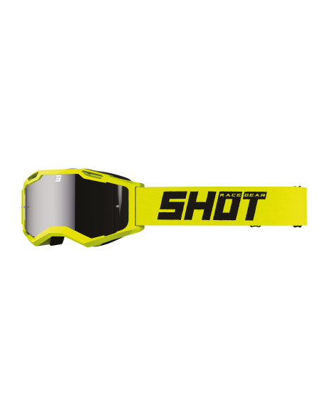 Masque cross enfant Shot 2027 Rocket 2.0 Solid - Iridium Jaune Fluo Brillant