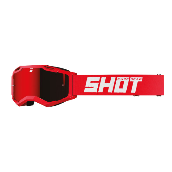 Masque cross enfant Shot 2027 Rocket 2.0 Solid - Iridium Rouge Brillant