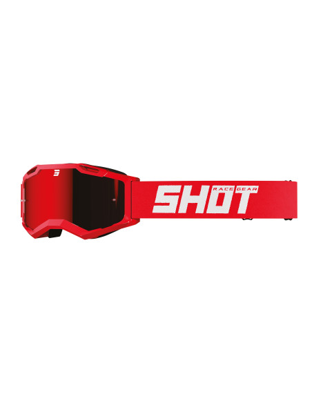 Masque cross enfant Shot 2027 Rocket 2.0 Solid - Iridium Rouge Brillant