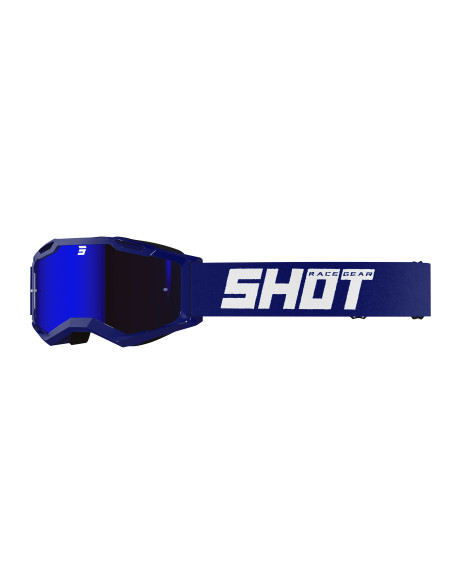 Masque cross enfant Shot 2027 Rocket 2.0 Solid - Iridium Bleu Marine Brillant
